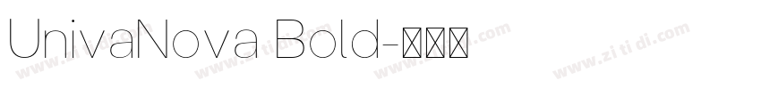 UnivaNova Bold字体转换